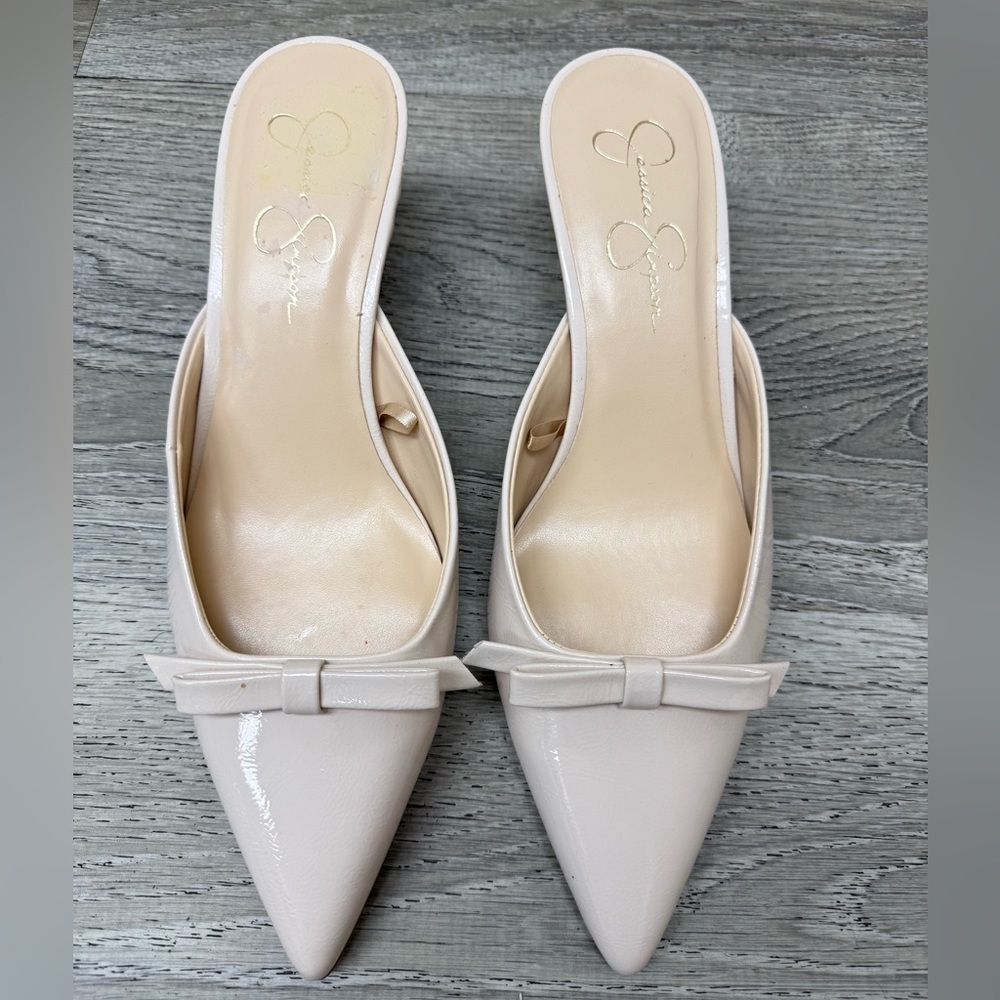 Jessica Simpson Pointed-Toe Bow Mules